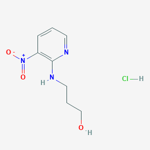 molecular formula C8H12ClN3O3 B1402675 3-[(3-硝基吡啶-2-基)氨基]丙醇盐酸盐 CAS No. 1158514-13-6