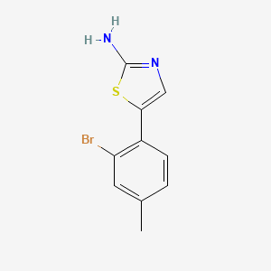 molecular formula C10H9BrN2S B14026768 5-(2-Bromo-4-methylphenyl)thiazol-2-amine 