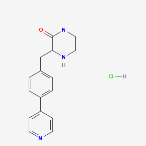molecular formula C17H20ClN3O B1402679 1-甲基-3-(4-吡啶-4-基-苄基)-哌嗪-2-酮盐酸盐 CAS No. 1361111-60-5