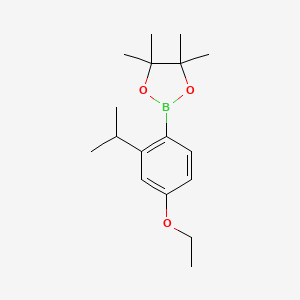 molecular formula C17H27BO3 B14026820 2-(4-Ethoxy-2-isopropylphenyl)-4,4,5,5-tetramethyl-1,3,2-dioxaborolane 