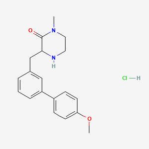 molecular formula C19H23ClN2O2 B1402683 3-(4'-甲氧基-联苯-3-基甲基)-1-甲基-哌嗪-2-酮盐酸盐 CAS No. 1361111-84-3