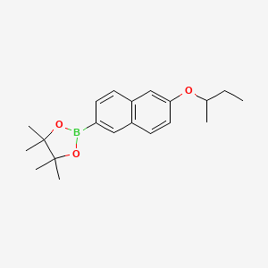 molecular formula C20H27BO3 B14026833 2-(6-(Sec-butoxy)naphthalen-2-yl)-4,4,5,5-tetramethyl-1,3,2-dioxaborolane 