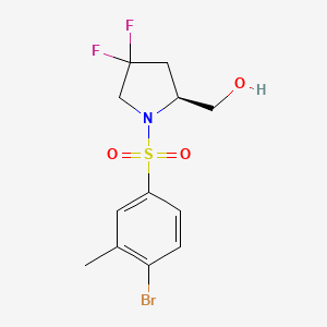 (S)-(1-((4-Bromo-3-methylphenyl)sulfonyl)-4,4-difluoropyrrolidin-2-YL)methanol