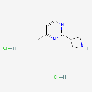 molecular formula C8H13Cl2N3 B1402685 2-(Azetidin-3-yl)-4-methylpyrimidine dihydrochloride CAS No. 1361118-73-1