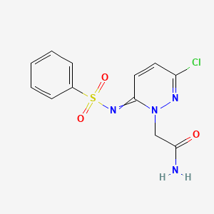 1(6H)-Pyridazineacetamide, 3-chloro-6-[(phenylsulfonyl)imino]-