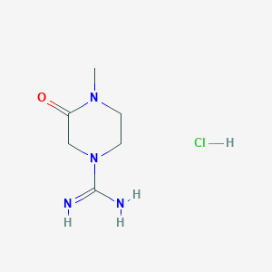 molecular formula C6H13ClN4O B14026862 4-Methyl-3-oxopiperazine-1-carboximidamide hydrochloride 