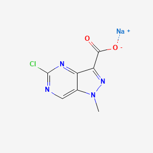 5-Chloro-1-methyl-pyrazolo[4,3-d]pyrimidine-3-carboxylic acid;sodium salt