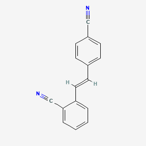 molecular formula C16H10N2 B14026875 4-(2-Cyanophenylethenyl)benzonitrile 