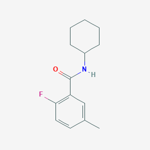 molecular formula C14H18FNO B14026876 N-cyclohexyl-2-fluoro-5-methylbenzamide 