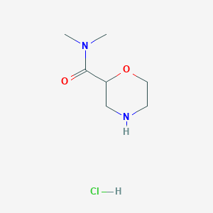 molecular formula C7H15ClN2O2 B1402691 N,N-二甲基吗啉-2-甲酰胺盐酸盐 CAS No. 1361115-06-1