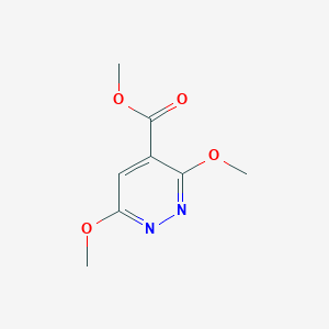 molecular formula C8H10N2O4 B14026911 3,6-Dimethoxy-4-pyridazinecarboxylic acid methyl ester 