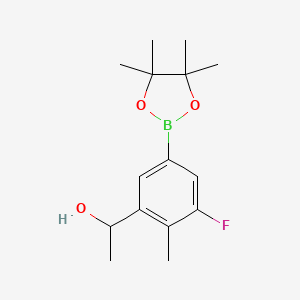 1-(3-Fluoro-2-methyl-5-(4,4,5,5-tetramethyl-1,3,2-dioxaborolan-2-YL)phenyl)ethan-1-OL