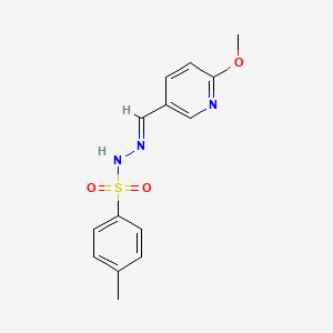 N-[(E)-(6-methoxypyridin-3-yl)methylideneamino]-4-methylbenzenesulfonamide