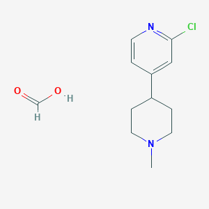 molecular formula C12H17ClN2O2 B1402693 2'-Chloro-1-methyl-1,2,3,4,5,6-hexahydro-[4,4']bipyridinyl formic acid salt CAS No. 1361115-82-3
