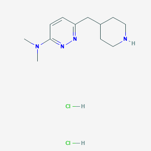 molecular formula C12H22Cl2N4 B1402694 Dimethyl-(6-piperidin-4-ylmethyl-pyridazin-3-yl)-amine dihydrochloride CAS No. 1361115-16-3