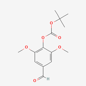 molecular formula C14H18O6 B1402696 Tert-butyl 4-formyl-2,6-dimethoxyphenyl carbonate CAS No. 1393845-71-0
