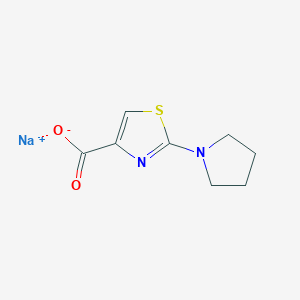 molecular formula C8H9N2NaO2S B1402697 2-吡咯烷-1-基-1,3-噻唑-4-羧酸钠 CAS No. 1401425-87-3