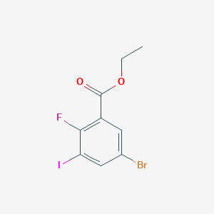 molecular formula C9H7BrFIO2 B14026970 Ethyl 5-bromo-2-fluoro-3-iodobenzoate 