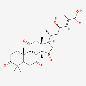 molecular formula C30H40O7 B14026973 23S-hydroxy-11,15-dioxo-ganoderic acid DM 