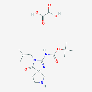 tert-Butyl (3-isobutyl-4-oxo-1,3,7-triazaspiro[4.4]non-1-en-2-yl)carbamate oxalate