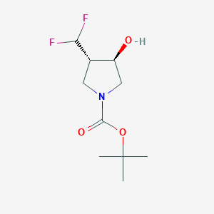 molecular formula C10H17F2NO3 B14027016 Rac-tert-butyl (3R,4S)-3-(difluoromethyl)-4-hydroxypyrrolidine-1-carboxylate 