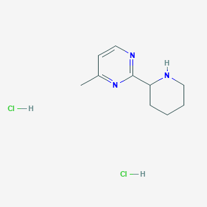 molecular formula C10H17Cl2N3 B1402702 4-甲基-2-(哌啶-2-基)嘧啶二盐酸盐 CAS No. 1361111-34-3