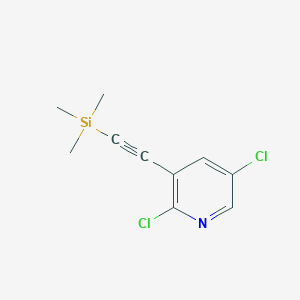 molecular formula C10H11Cl2NSi B1402704 2,5-Dichloro-3-((trimethylsilyl)ethynyl)pyridine CAS No. 1346446-90-9