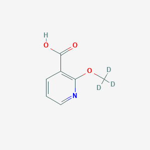 molecular formula C7H7NO3 B14027048 2-(Methoxy-D3)nicotinic acid 