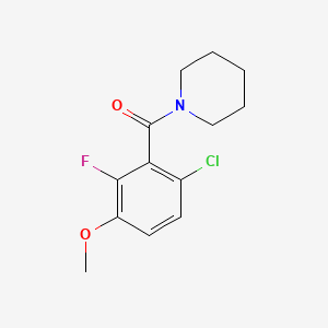 molecular formula C13H15ClFNO2 B14027081 (6-Chloro-2-fluoro-3-methoxyphenyl)(piperidin-1-yl)methanone 