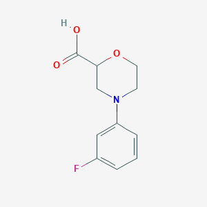 molecular formula C11H12FNO3 B1402709 4-(3-Fluorophenyl)morpholine-2-carboxylic acid CAS No. 1316225-76-9