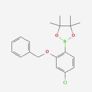 2-(2-(Benzyloxy)-4-chlorophenyl)-4,4,5,5-tetramethyl-1,3,2-dioxaborolane