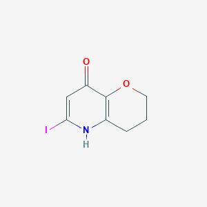 molecular formula C8H8INO2 B1402712 6-碘-3,4-二氢-2H-吡喃并[3,2-b]吡啶-8-醇 CAS No. 1346447-05-9