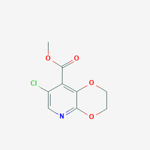 molecular formula C9H8ClNO4 B1402714 Methyl 7-chloro-2,3-dihydro-[1,4]dioxino[2,3-b]pyridine-8-carboxylate CAS No. 1346447-13-9