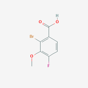 molecular formula C8H6BrFO3 B14027158 2-Bromo-4-fluoro-3-methoxybenzoic acid 