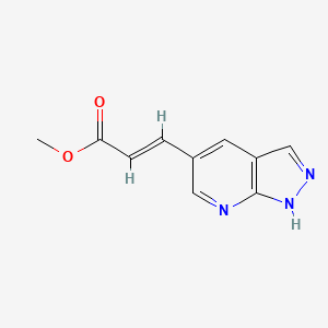 molecular formula C10H9N3O2 B1402717 (E)-Methyl 3-(1H-pyrazolo[3,4-b]pyridin-5-yl)acrylate CAS No. 1305332-65-3