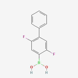 molecular formula C12H9BF2O2 B14027172 (2,5-Difluoro-[1,1'-biphenyl]-4-yl)boronic acid 