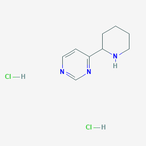 molecular formula C9H15Cl2N3 B1402721 4-(哌啶-2-基)嘧啶二盐酸盐 CAS No. 1361112-28-8