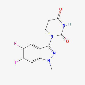 1-(5-Fluoro-6-iodo-1-methyl-1H-indazol-3-yl)dihydropyrimidine-2,4(1H,3H)-dione