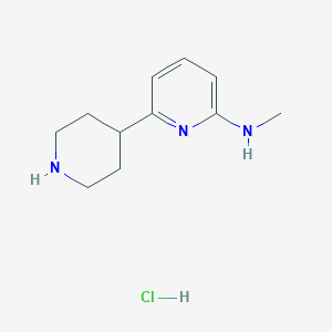 molecular formula C11H18ClN3 B1402723 (1',2',3',4',5',6'-六氢-[2,4']联吡啶-6-基)-甲基-胺盐酸盐 CAS No. 1361115-22-1