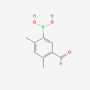 molecular formula C9H11BO3 B14027250 5-Formyl-2,4-dimethylphenylboronic acid 