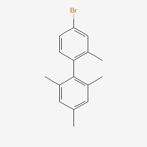 molecular formula C16H17Br B14027299 4'-Bromo-2,2',4,6-tetramethyl-1,1'-biphenyl 