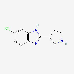 5-chloro-2-(pyrrolidin-3-yl)-1H-1,3-benzodiazole