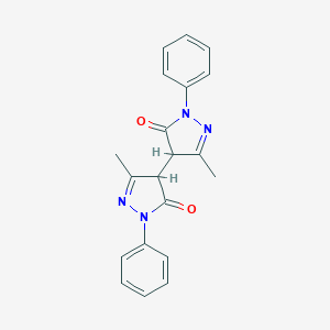 molecular formula C20H18N4O2 B140274 [4,4'-联-3H-吡唑]-3,3'-二酮，2,2',4,4'-四氢-5,5'-二甲基-2,2'-二苯基- CAS No. 7477-67-0