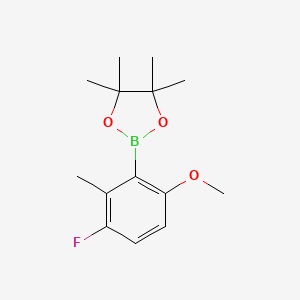 molecular formula C14H20BFO3 B14027435 2-(3-Fluoro-6-methoxy-2-methylphenyl)-4,4,5,5-tetramethyl-1,3,2-dioxaborolane 