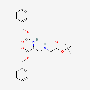 molecular formula C24H30N2O6 B14027479 Benzyl (S)-2-(((benzyloxy)carbonyl)amino)-3-((2-(tert-butoxy)-2-oxoethyl)amino)propanoate 