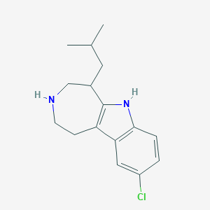 molecular formula C16H21ClN2 B1402749 9-Chloro-5-isobutyl-1,2,3,4,5,6-hexahydro-azepino[4,5-b]indole CAS No. 1380571-55-0