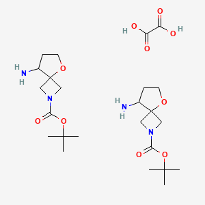 Tert-butyl 8-amino-5-oxa-2-azaspiro[3.4]octane-2-carboxylate hemioxalate