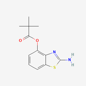 B1402752 2,2-Dimethyl-propionic acid2-amino-benzothiazol-4-yl ester CAS No. 1380571-81-2