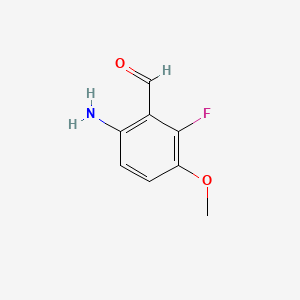 molecular formula C8H8FNO2 B14027574 6-Amino-2-fluoro-3-methoxybenzaldehyde 