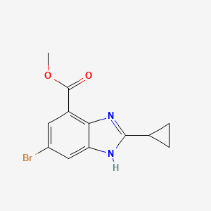 methyl 6-bromo-2-cyclopropyl-1H-benzo[d]imidazole-4-carboxylate